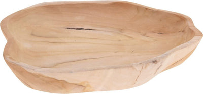 Taca dekoracyjna z drewna tekowego, 35x30x4 cm, półmisek na owoce