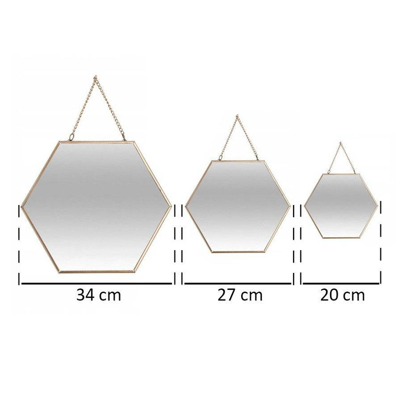 OUTLET Lustra ozdobne w kształcie heksagonów, 2szt