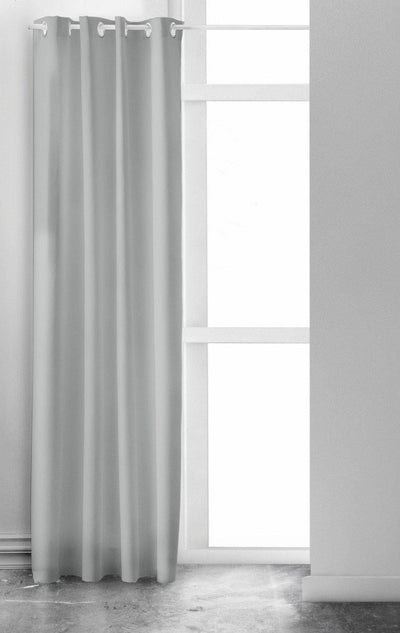 Zasłona okienna na przelotkach HYGGE, 140 x 240 cm, jasnoszara, TODAY
