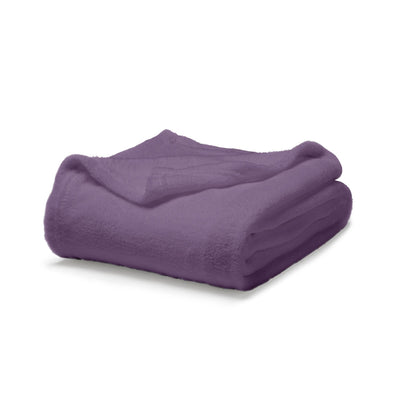 Koc pluszowy na łóżko, 180x220 cm, kolor fioletowy, TODAY