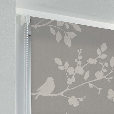 Roleta okienna JAPANESE, 60 x 180 cm, taupe z motywem ptaków