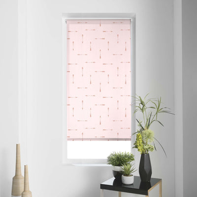 Roleta okienna z motywem indiańskim, 60 x 180 cm, różowa