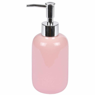 Dozownik na mydło w płynie VITAMINE, ceramika, kolor różowy