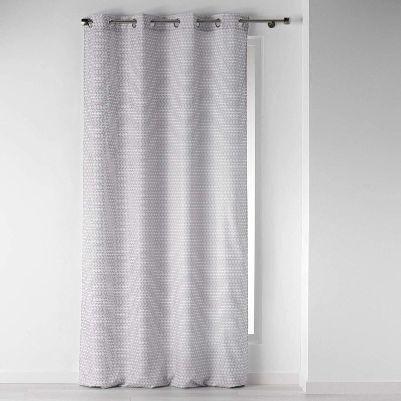 Zasłona okienna DISTINGO, 140 x 260 cm, biała ze wzorem