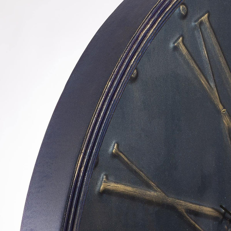 Zegar loftowy z cyframi rzymskimi, Ø 77 cm, kolor granatowy