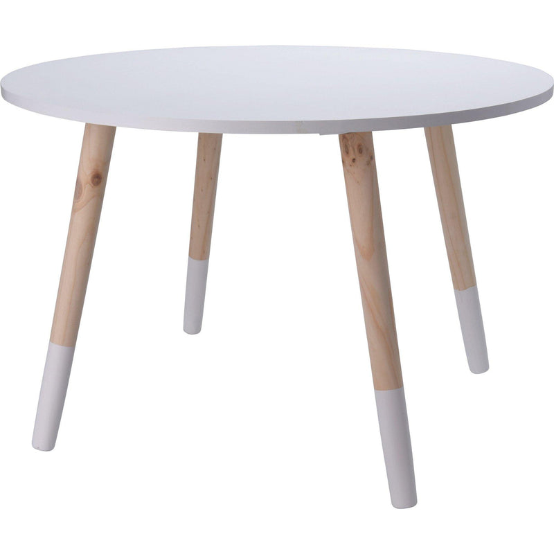 Stolik dla dzieci drewniany, Ø 60 x 40 cm, kolor biały