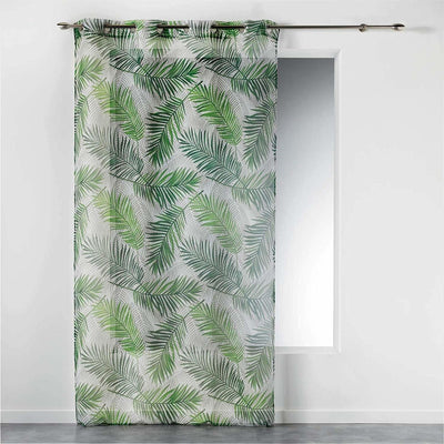 Zasłona okienna PARADISE, 140 x 240 cm, motyw liści tropikalnych