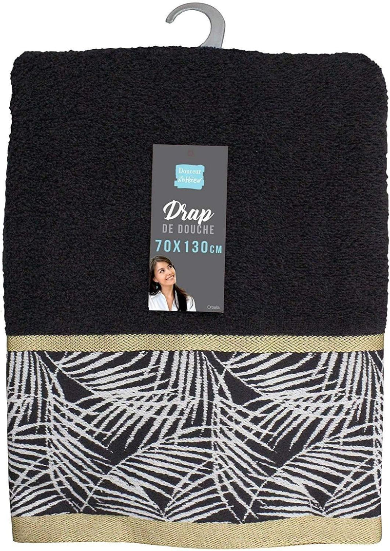 Ręcznik kąpielowy ORBELLA, 70 x 130 cm, kolor czarny