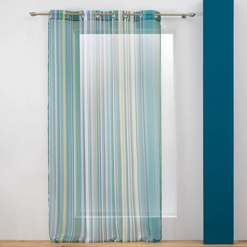 Firana okienna na przelotkach COLOR LINE, 140 x 240 cm, kolorowe pasy