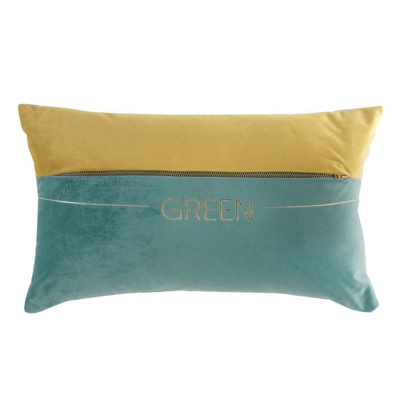 Poduszka dekoracyjna EDEN GREEN, 30 x 50 cm, kolor zielono-żółty