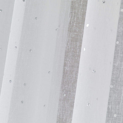 Firana okienna na przelotkach ELEA, 140 x 240 cm, biało-srebrna