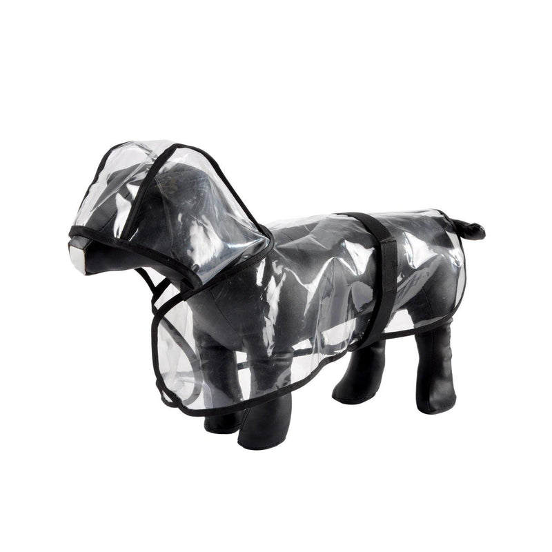 Peleryna przeciwdeszczowa dla psa z kapturem, 30 cm, przeźroczysta