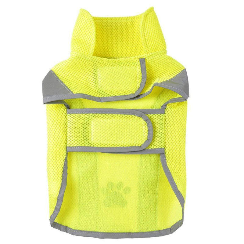 Peleryna przeciwdeszczowa dla psa odblaskowa, 35 cm, kolor żółty