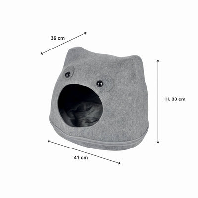 Domek dla kota z poduszką i zamkiem FEUTRINE, 41 x 36 x 33 cm