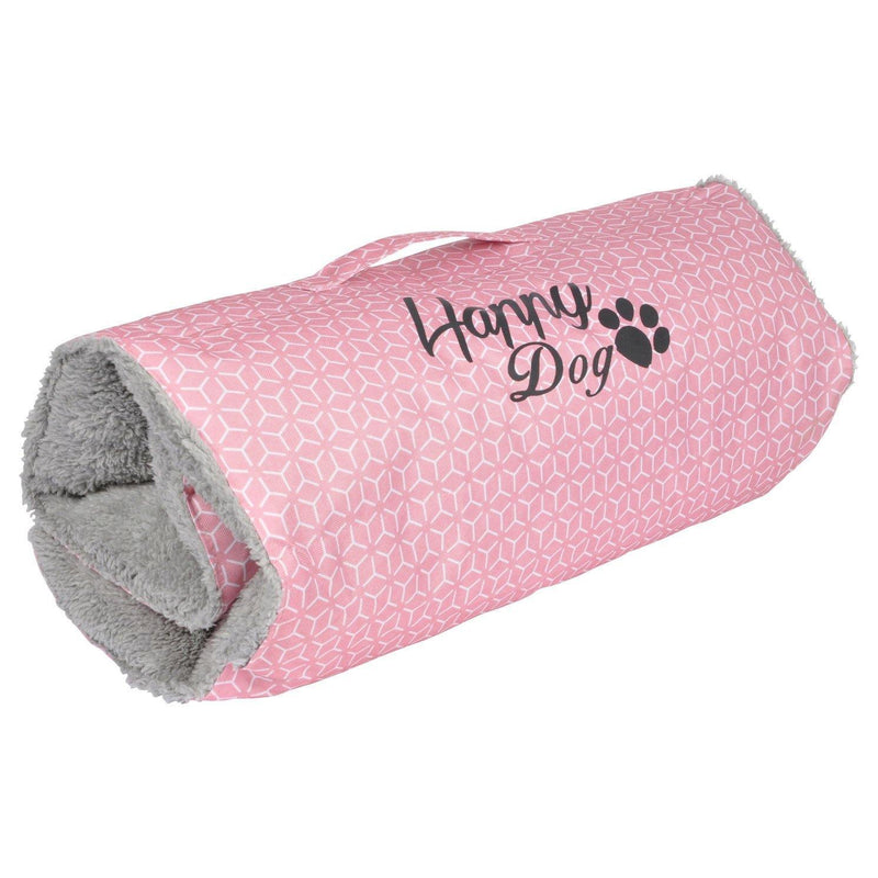 Podróżna mata dla psa GEOMETRIQUE, 80 x 50 cm, kolor szaro-różowy