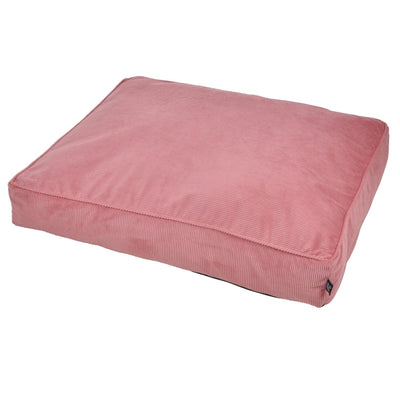 Poduszka dla kota i psa prostokątna VELOURS COTELÉ, 90 x 70 x 15 cm, różowa