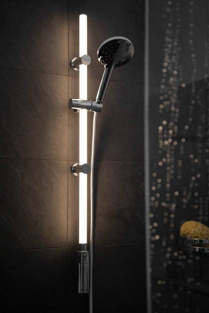 Drążek prysznicowy LED 74 cm, ciepła biel, WENKO