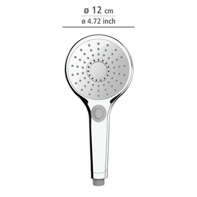 Słuchawka prysznicowa Basic Line, Ø 12 cm, z przyciskiem do regulacji, WENKO