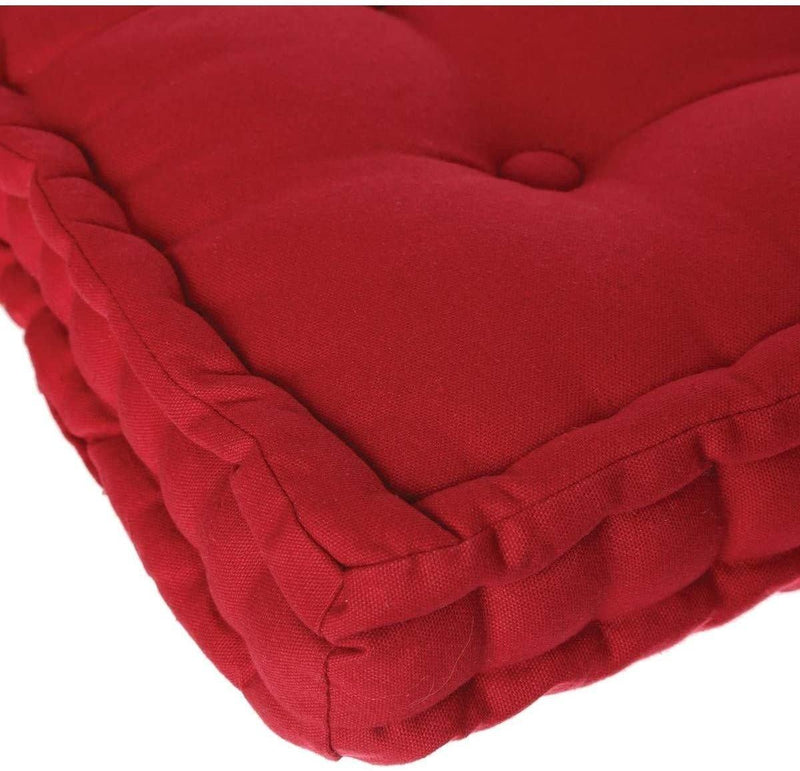 Poducha do siedzenia kwadratowa z uchwytem, 40 x 40 x 8 cm, kolor czerwony