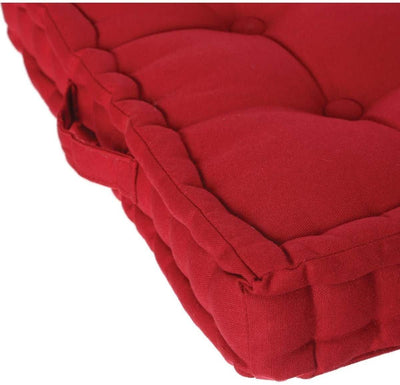 Poducha do siedzenia kwadratowa z uchwytem, 40 x 40 x 8 cm, kolor czerwony