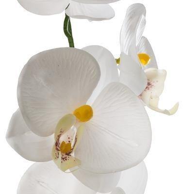 Sztuczna roślina w doniczce STORCZYK, 43 cm, biała orchidea
