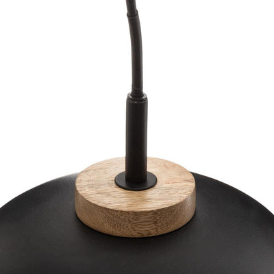 Lampa wisząca z czarnym kloszem, metalowa, Ø 40 cm
