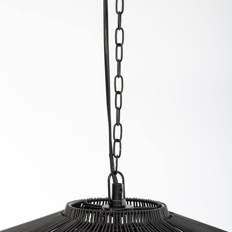 Lampa wisząca z nowoczesnym kloszem, Ø 59 cm, czarna