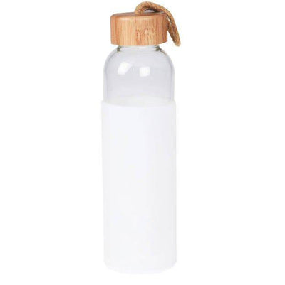 Szklana butelka na wodę, 500 ml, kolor biały
