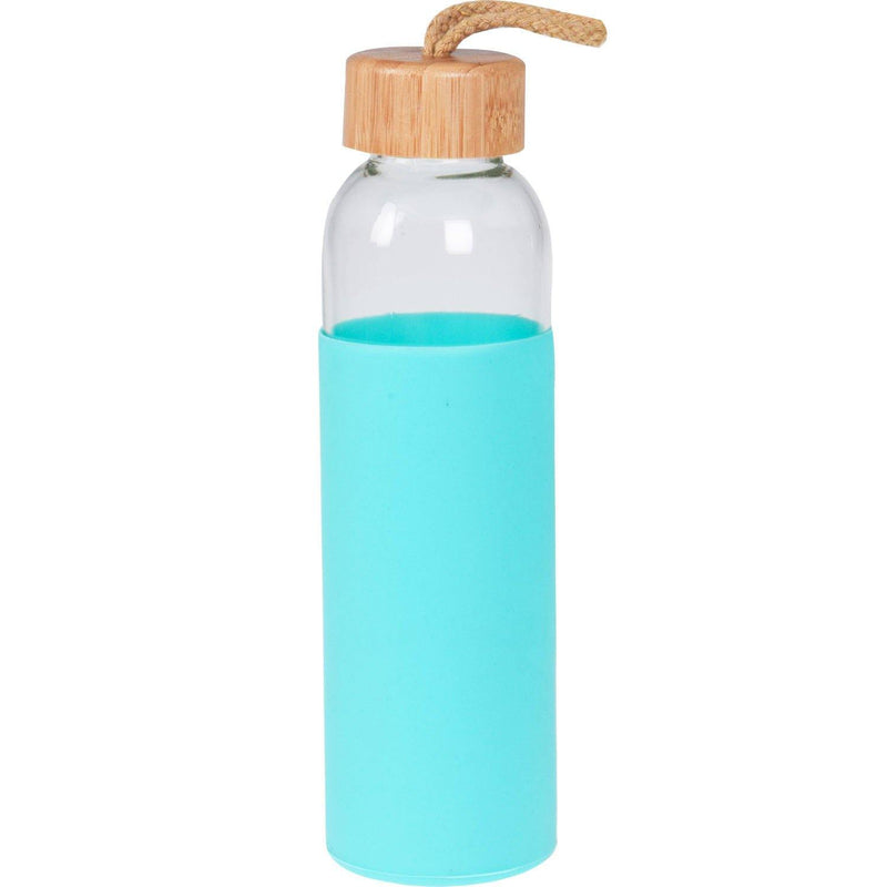 Szklana butelka na wodę, 500 ml, kolor niebieski