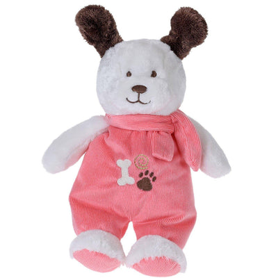 Pluszak dla dzieci Piesek w różowym ubranku, 35 cm