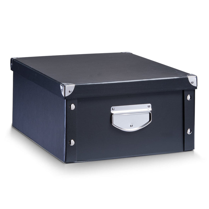 OUTLET Pudełko do przechowywania, 40x33x17 cm, kolor czarny, ZELLER