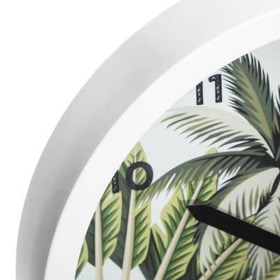 Zegar ścienny TROPIC z motywem tropikalnym, Ø 22 cm