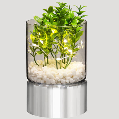 Sztuczna roślina w szkle z oświetleniem LED