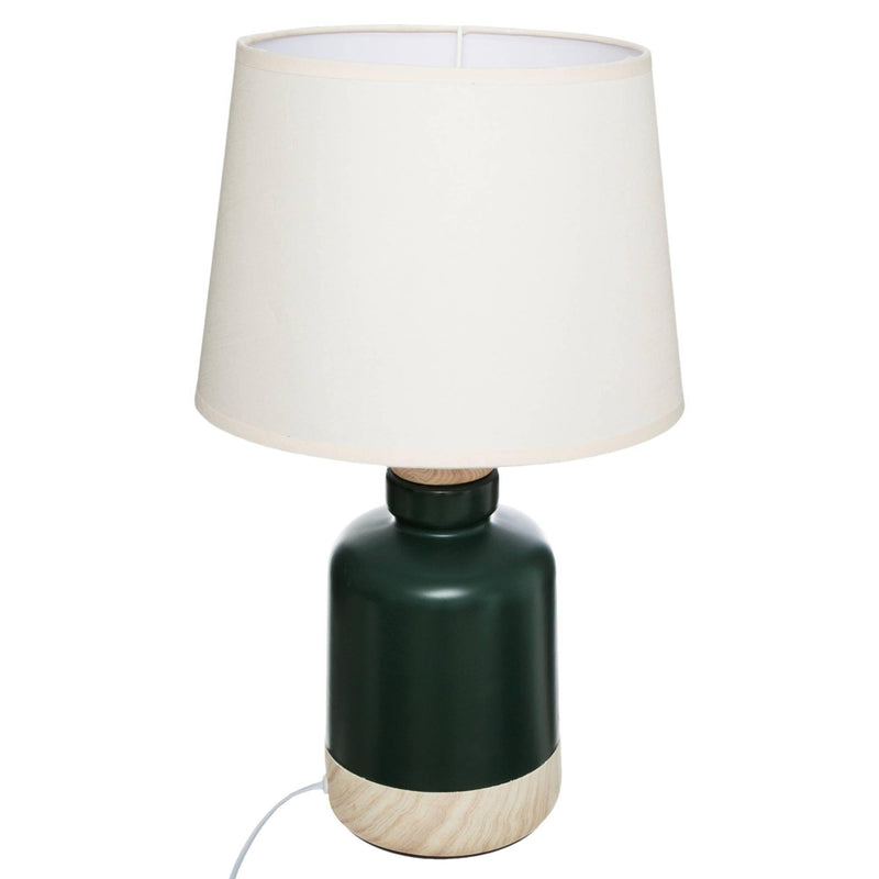 Lampka stołowa ceramiczna ABOU, Ø 25 cm, zielona