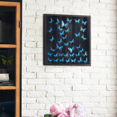 Ozdoba ścienna 3D z motylami, 55 x 55 cm