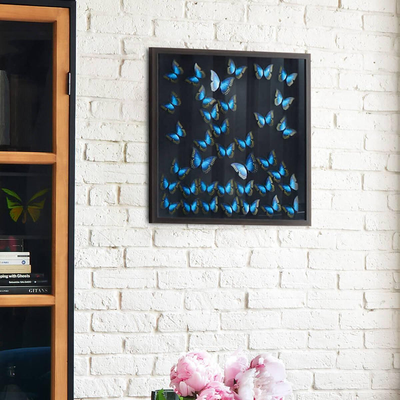 Ozdoba ścienna 3D z motylami, 55 x 55 cm