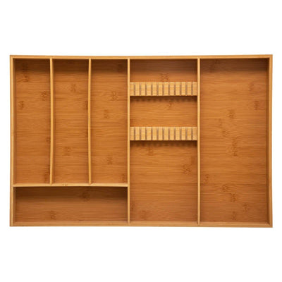 Organizer na sztućce do szuflady, bambus, 58 x 38 cm
