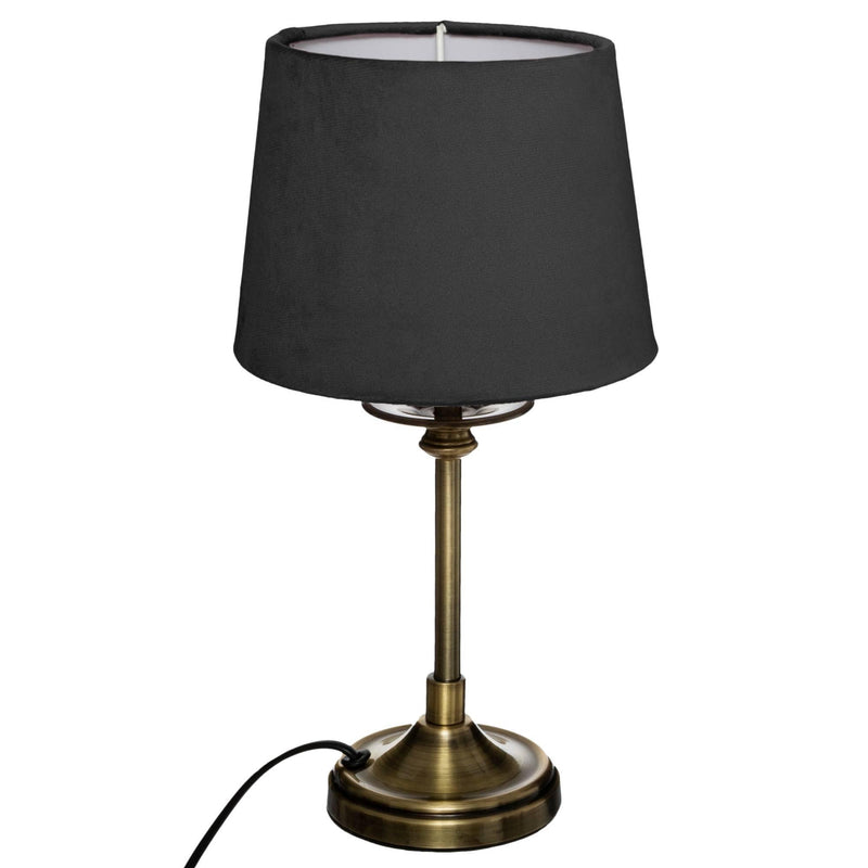 Lampa stołowa z czarnym kloszem BUE, Ø 18 cm