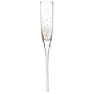 Kieliszki do szampana, 6 sztuk w szklanym naczyniu, szklane