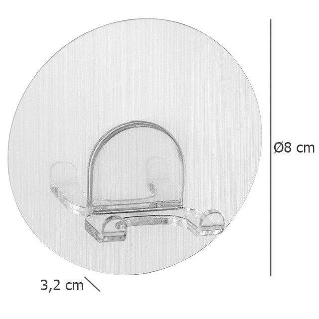 Zestaw dwóch wieszaków Static-Loc z 2 hakami WENKO, praktyczny uchwyt na akcesoria łazienkowe mocowany bez wiercenia