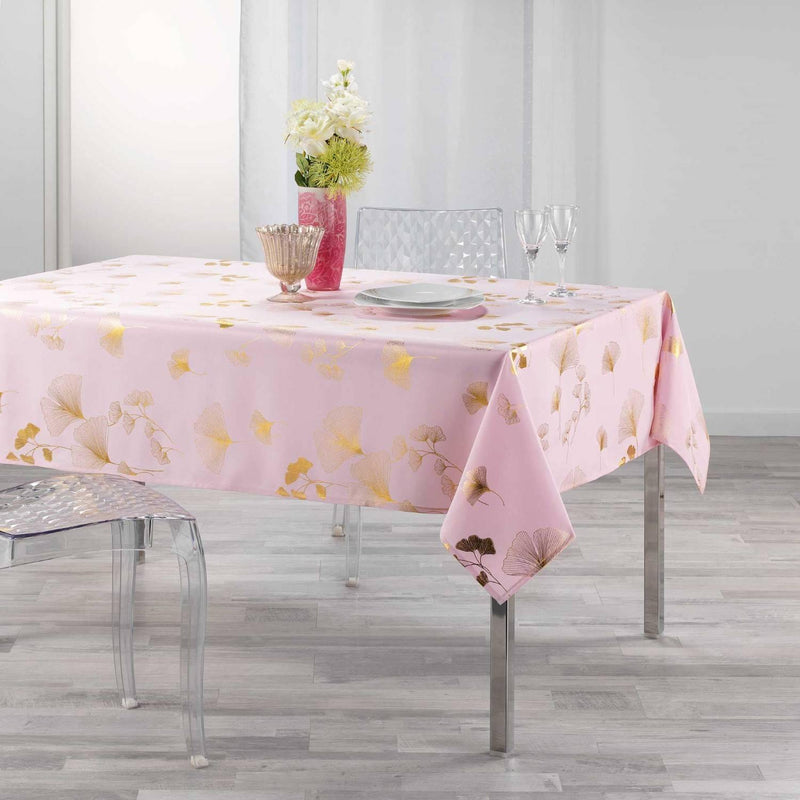 Obrus na stół prostokątny BLOOMY, 150 x 240 cm, różowy