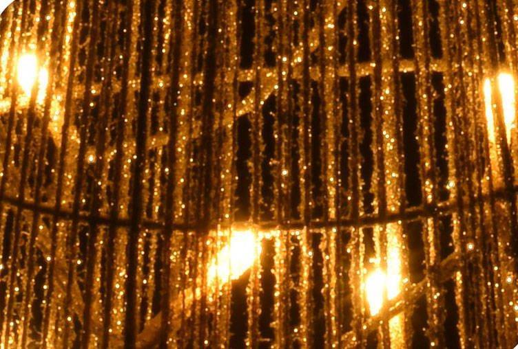Choinka LED z gwiazdą, 40 cm, złota