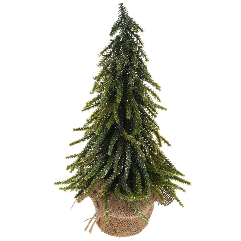 Choinka świąteczna oprószona śniegiem, drzewko w donicy, 35 cm