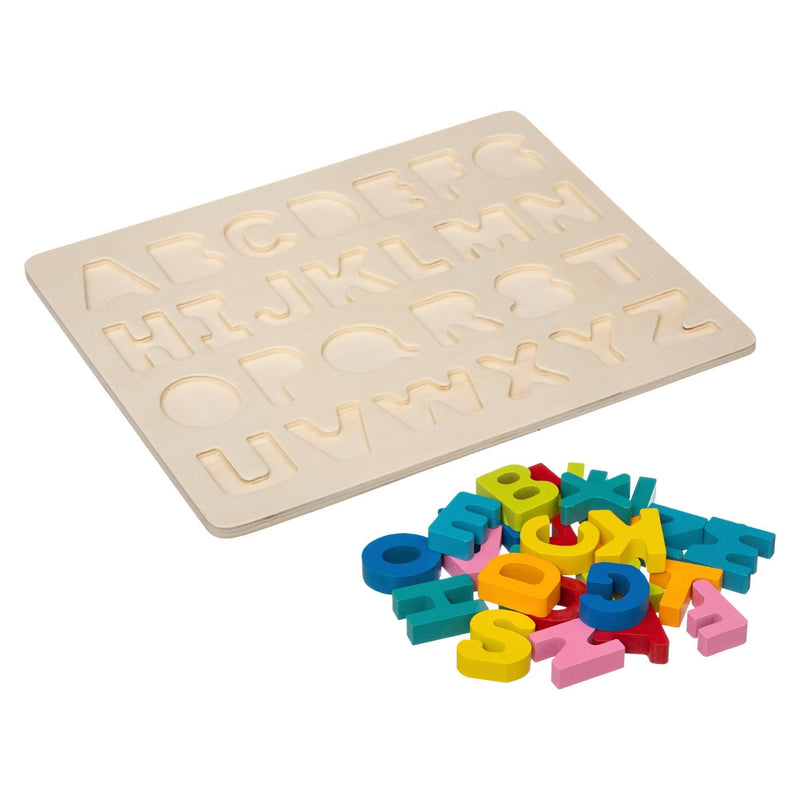 Nauka liter dla dzieci, drewniane puzzle