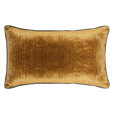 Poduszka dekoracyjna, 50 x 30 cm, złota z lamówką