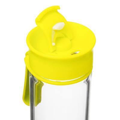 Butelka szklana na wodę i napoje, 500 ml, żółta