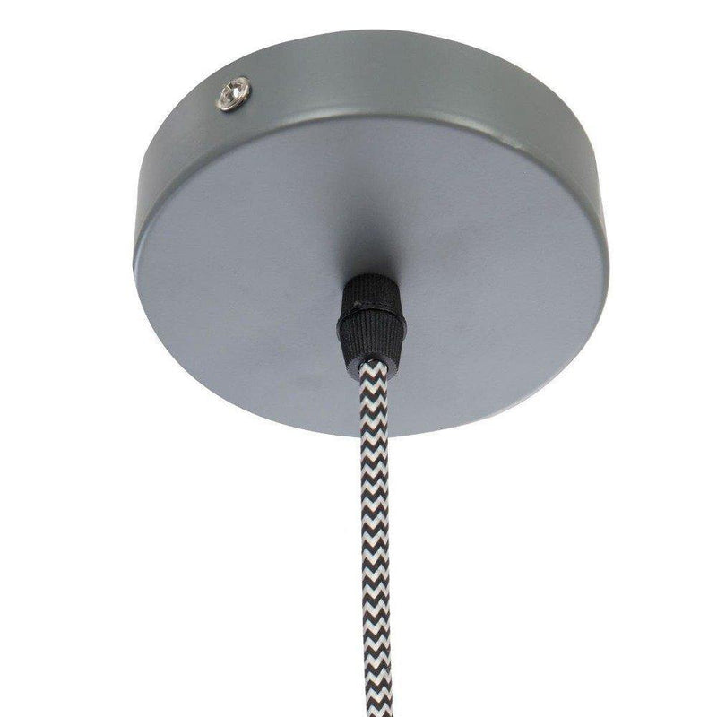 OUTLET-Metalowa lampa sufitowa,szara, Ø10 cm
