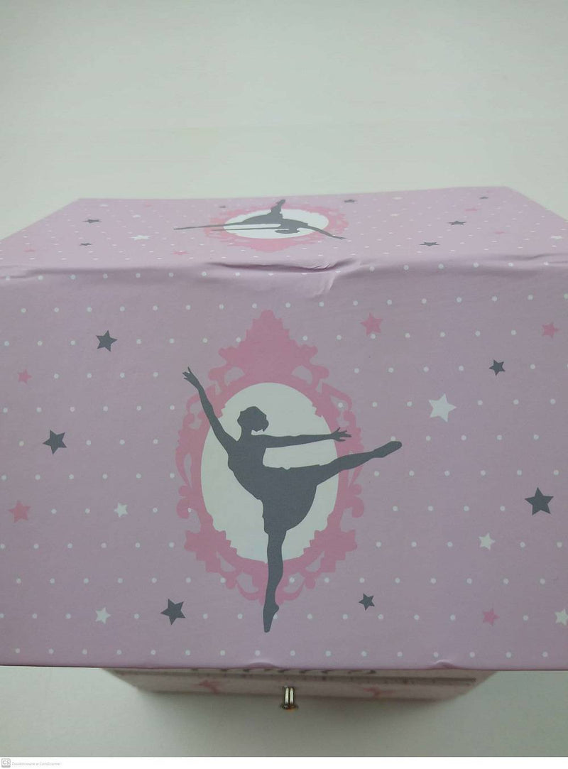 OUTLET Różowa POZYTYWKA z baleriną,14x14,5x16 cm