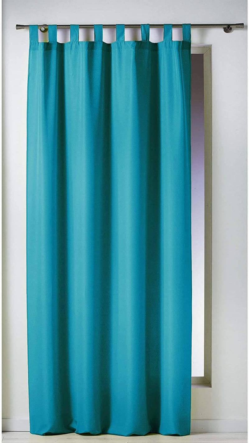 Zasłona na szelkach 140 x 260 cm ESSENTIEL, niebieska