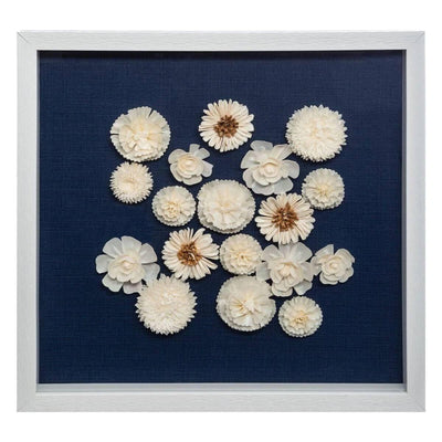 Dekoracja ścienna 3D, 55 x 55 cm, kwiaty